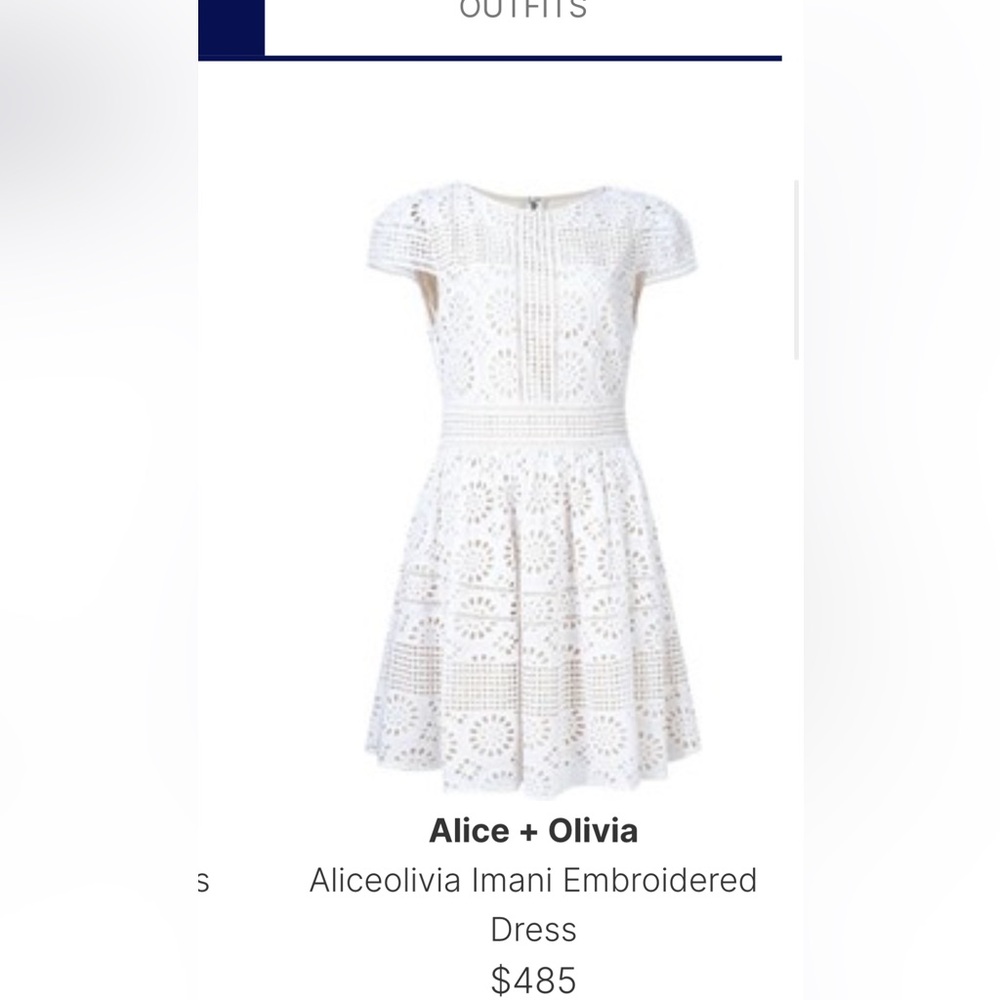 Alice and Olivia white dress